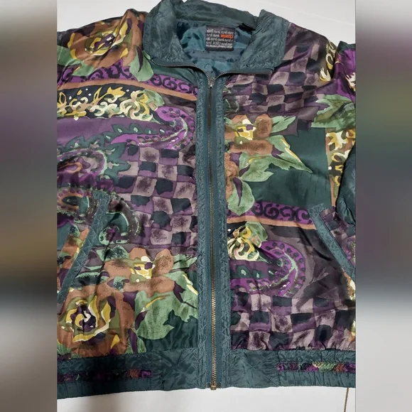 100% silk jogging pant suit. Vintage. - Picture 3 of 16